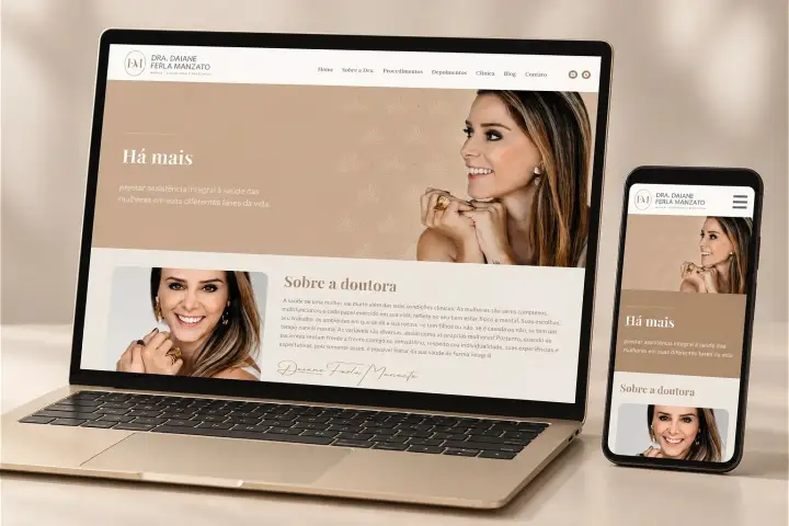 Prévia do projeto Dra. Daiane Ferla Manzato, Website