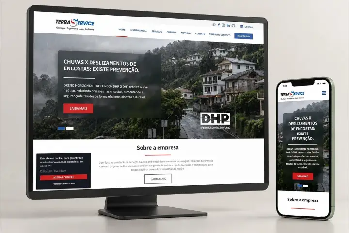 Prévia do projeto Terraservice Geologia e Engenharia Ltda., Website
