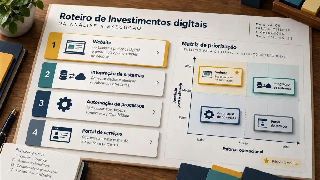 Qual deve ser o próximo investimento no ecossistema digital da empresa