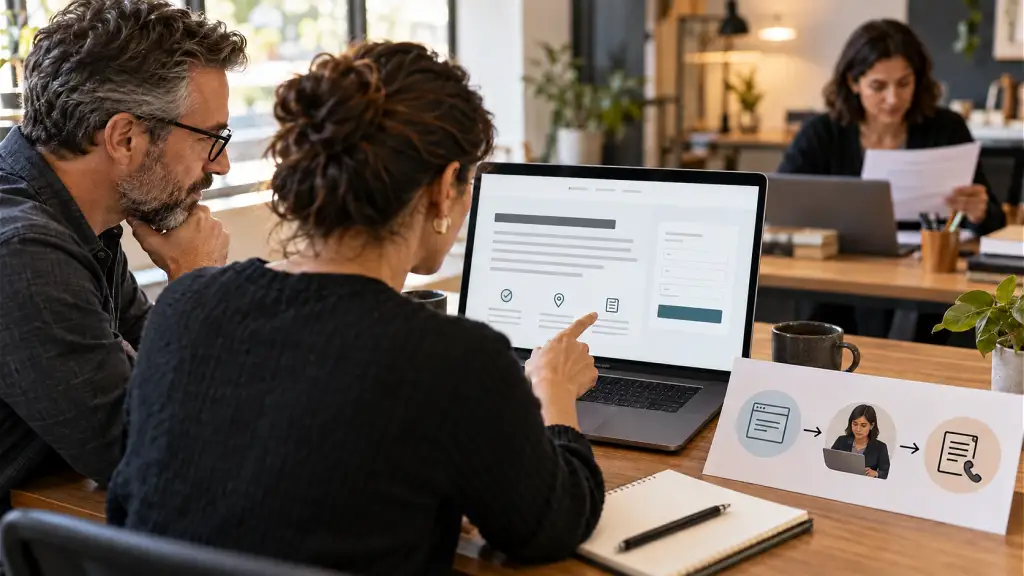 O site no processo comercial: como apoiar a decisão e o contato