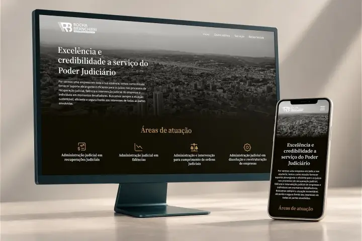 Prévia do projeto Rocha Branchieri, Página Única