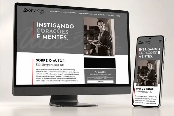 Prévia do projeto Uili Bergammin Oz, Website