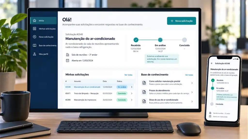 Como organizar solicitações e atendimento em um portal de serviços