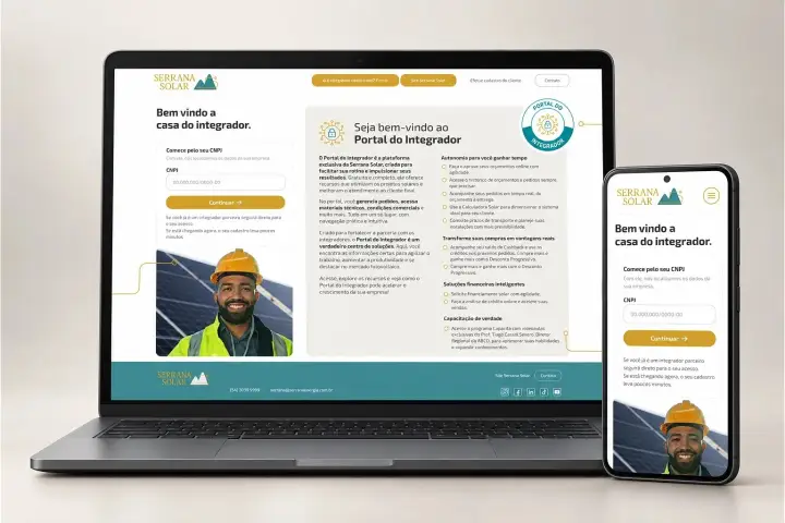 Prévia do projeto Serrana Solar, Portal