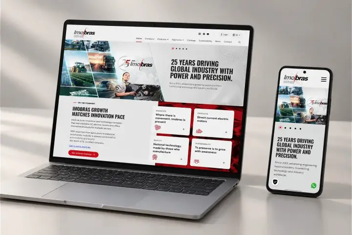 Prévia do projeto Imobras, Website